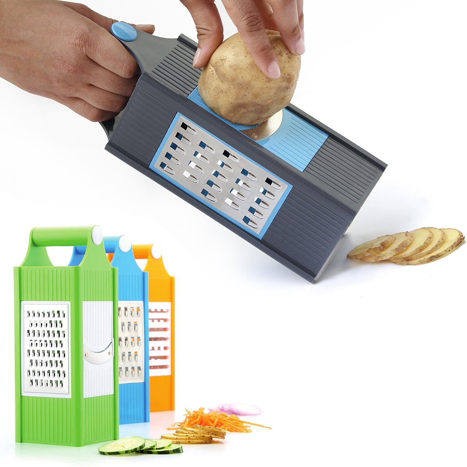 2650 4 In 1 Plastic Vegetable And Fruit Grater And Slicer For Kitchen 2650 4 In 1 Plastic Vegetable And Fruit Grater And Slicer For Kitchen